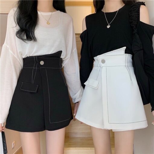 QUẦN GIẢ VÁY ĐAI CAO VIỀN CHỈ NỔI XINH HÌNH THÂT VV1