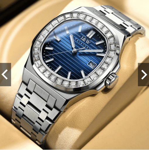 Đồng hồ nam chính hãng I&W Carnival 721 721G dây thép không gỉ máy cơ Seiko mặt kính sapphire nguyên khối