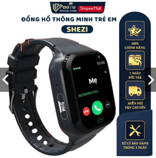 Đồng Hồ Thông Minh Định Vị Trẻ Em Lắp Thẻ Sim Nghe Gọi Video Call Chống Nước Cho Bé Trai Bé Gái Paolu WATCH KIDS BH 1 1