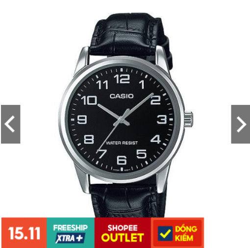 Đồng hồ nam dây da chính hãng Casio MTP-V001L-1BUDF
