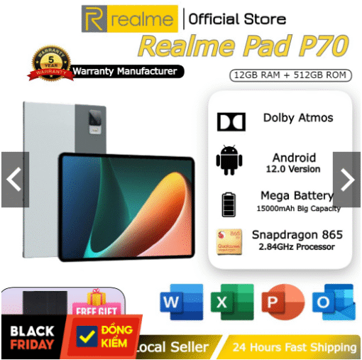 🔥MỚI ĐẾN🔥 2023 Realme Pad 70 /P70 |RAM 16GB 512GB ROM | Snapdragon 865 | 20000mAh | Khe cắm SIM kép