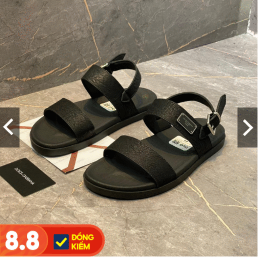 Dép Sandal Nam Dolce&Gabana Quai Ngang Da Sit cao cấp, Sandal DG Phong cách Hàn Quốc siêu Hot, Có Bảo Hành 12 tháng
